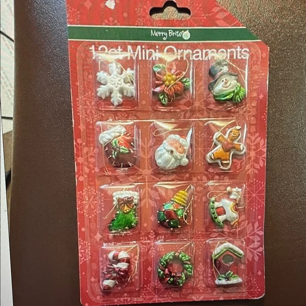Merry Brite Mini Holiday Ornaments Set - Red and Green